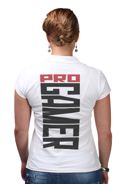 Заказать женскую поло в Москве. Рубашка Поло Pro gamer от bd-art  - готовые дизайны и нанесение принтов.