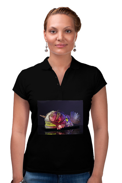 Заказать женскую поло в Москве. Рубашка Поло Flashlight Creative от natulia_hatulia@yahoo.com - готовые дизайны и нанесение принтов.