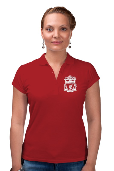 Заказать женскую поло в Москве. Рубашка Поло Ливерпуль  от geekbox - готовые дизайны и нанесение принтов.