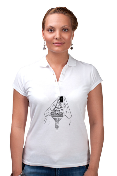 Заказать женскую поло в Москве. Рубашка Поло Сказочный замок от ISliM - готовые дизайны и нанесение принтов.