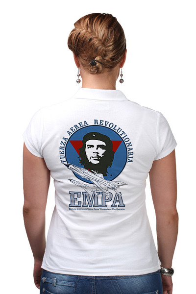 Заказать женскую поло в Москве. Рубашка Поло Школа военных летчиков (Куба) от Рустам Юсупов - готовые дизайны и нанесение принтов.