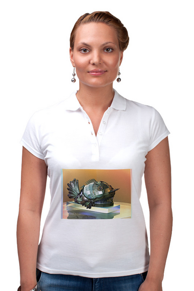 Заказать женскую поло в Москве. Рубашка Поло Flashlight Creative от natulia_hatulia@yahoo.com - готовые дизайны и нанесение принтов.
