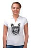Заказать женскую поло в Москве. Рубашка Поло Белый тигр от ISliM - готовые дизайны и нанесение принтов.