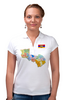 Заказать женскую поло в Москве. Рубашка Поло Карта Армении от ar_lev - готовые дизайны и нанесение принтов.
