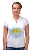 Заказать женскую поло в Москве. Рубашка Поло Рысёнок от Margarita Nia - готовые дизайны и нанесение принтов.