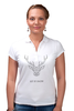 Заказать женскую поло в Москве. Рубашка Поло Dear Deer от Disignshop - готовые дизайны и нанесение принтов.