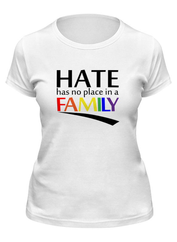 Printio Футболка классическая Ненависти нет места в семье printio футболка wearcraft premium ненависти нет места в семье
