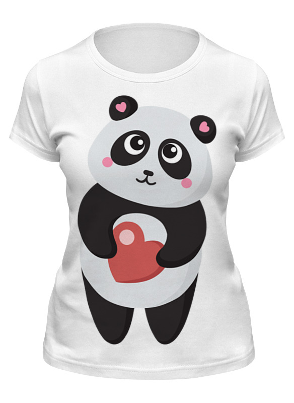 Printio Футболка классическая Панда с сердечком printio футболка классическая милая панда
