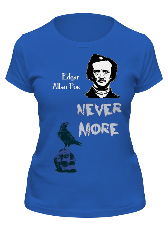 printio футболка классическая эдгар аллан по edgar allan poe Printio Футболка классическая Эдгар по, «ворон» (edgar poe, the raven)