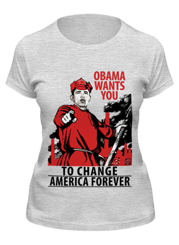 Printio Футболка классическая Obama red army printio футболка с полной запечаткой для девочек obama red army