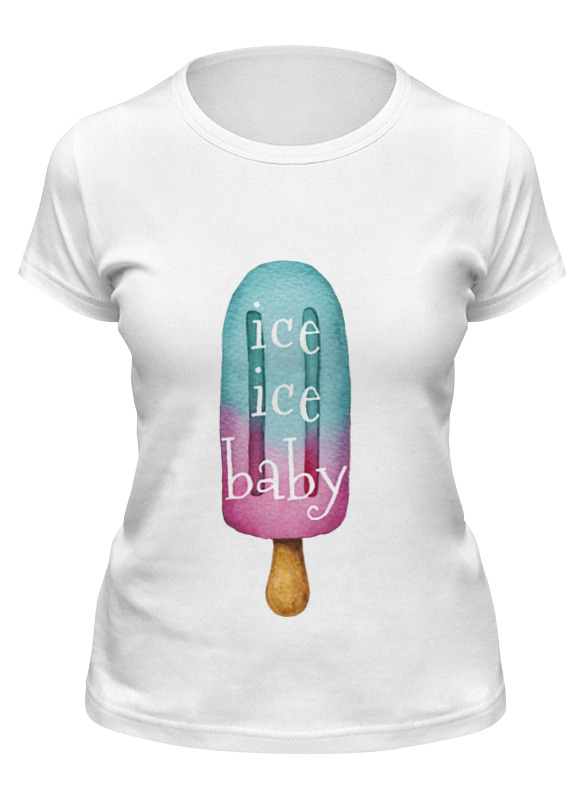 укороченная футболка с надписью baby Printio Футболка классическая Ice, ice baby
