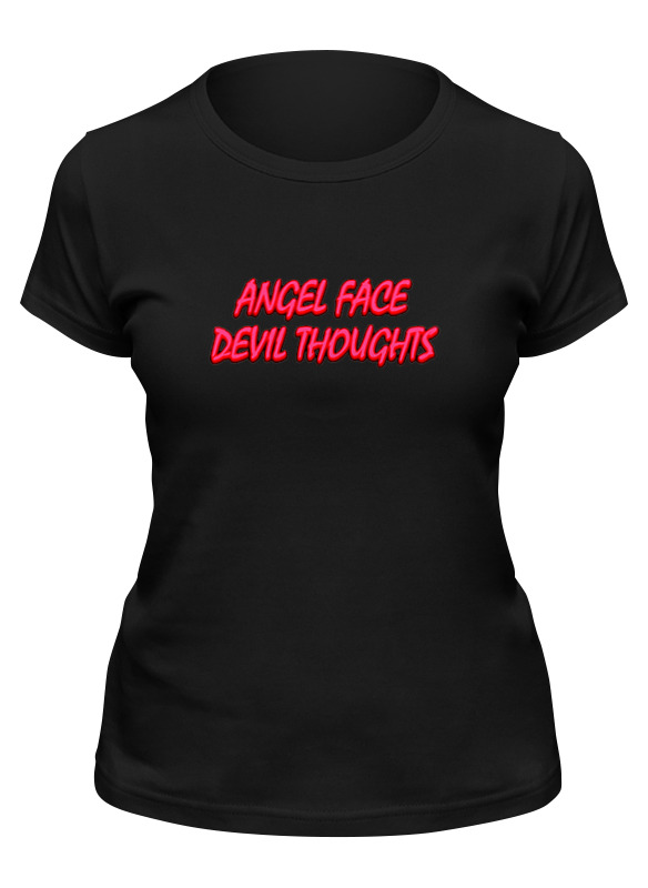 printio футболка классическая angel face devil thoughts Printio Футболка классическая Angel face - devil thoughts