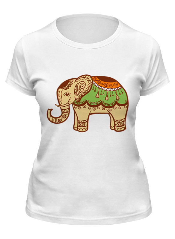 мужская футболка милый индийский слон s белый Printio Футболка классическая Индийский слон
