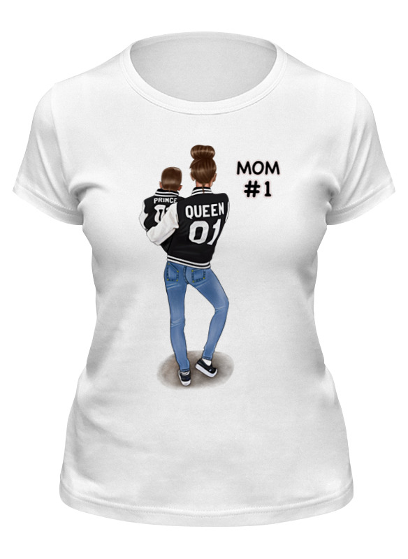 printio футболка классическая mom’s love 💕 мама блондинка и дочка Printio Футболка классическая Mom#1