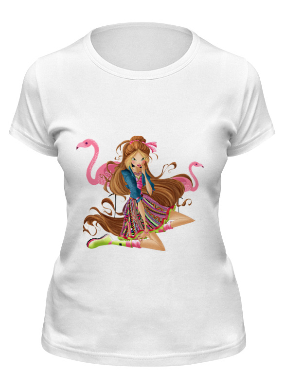 Printio Футболка классическая Девочка с фламинго