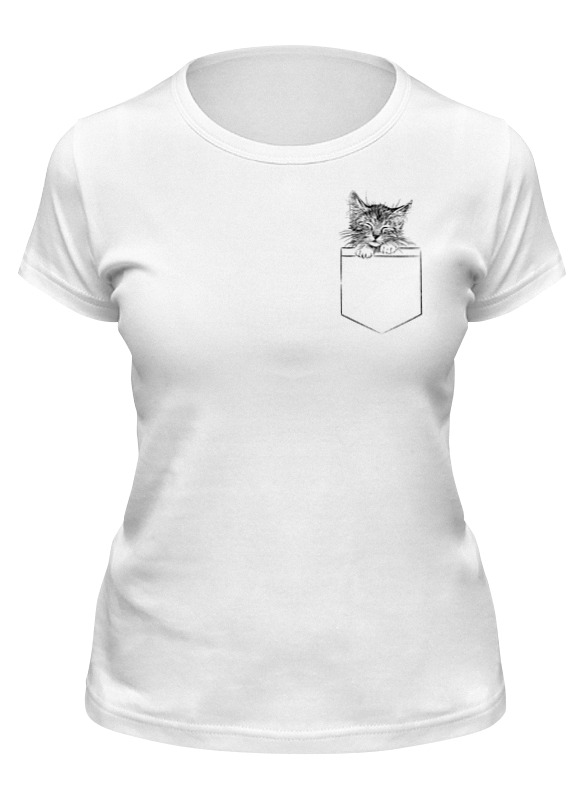 Printio Футболка классическая Кот в кармане мужская футболка белый котенок s черный