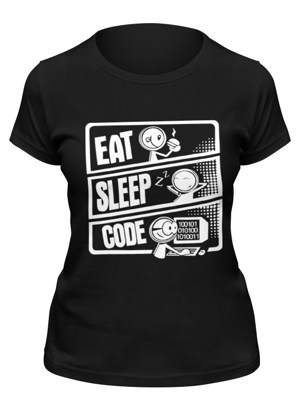 Printio Футболка классическая Eat, sleep, code printio футболка классическая eat sleep code repeat