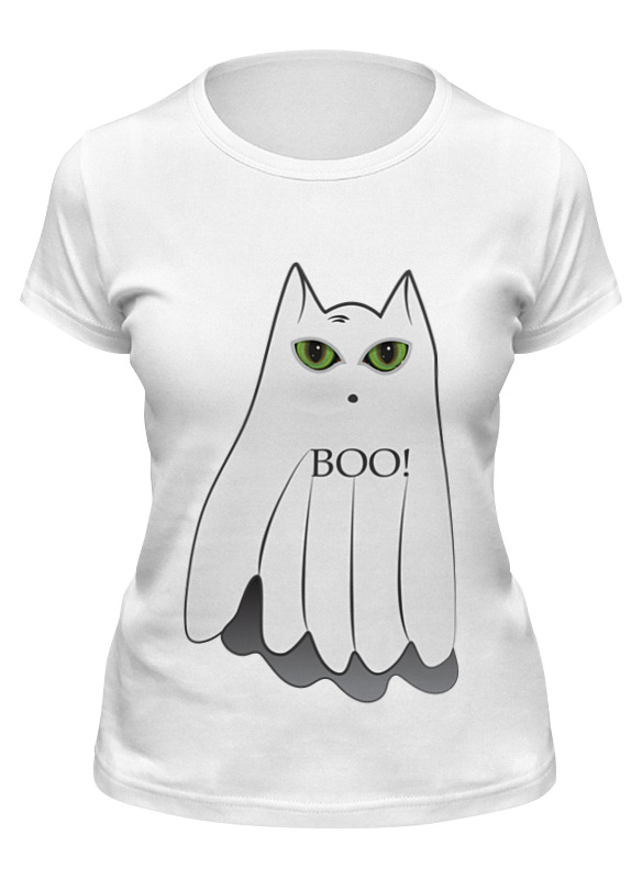 printio детская футболка классическая унисекс кот привидение универсальный Printio Футболка классическая Кот привидение (универсальный)