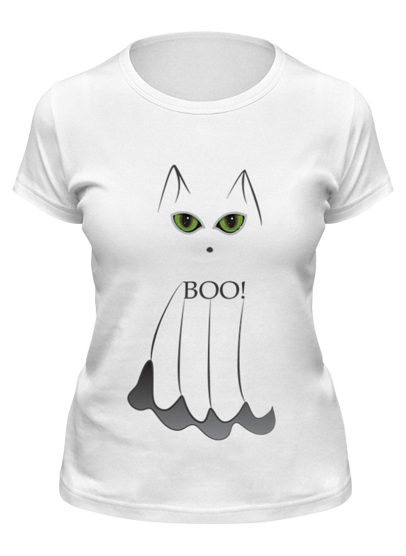 Printio Футболка классическая Привидение кот printio футболка классическая кошка с зелеными глазами