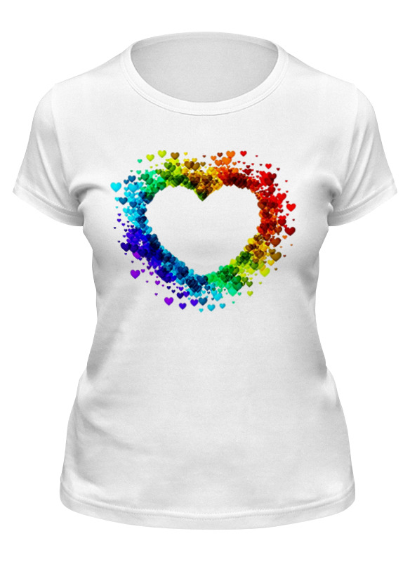 Printio Футболка классическая Футболка радужные сердечки printio футболка классическая футболка женская радужные сердечки