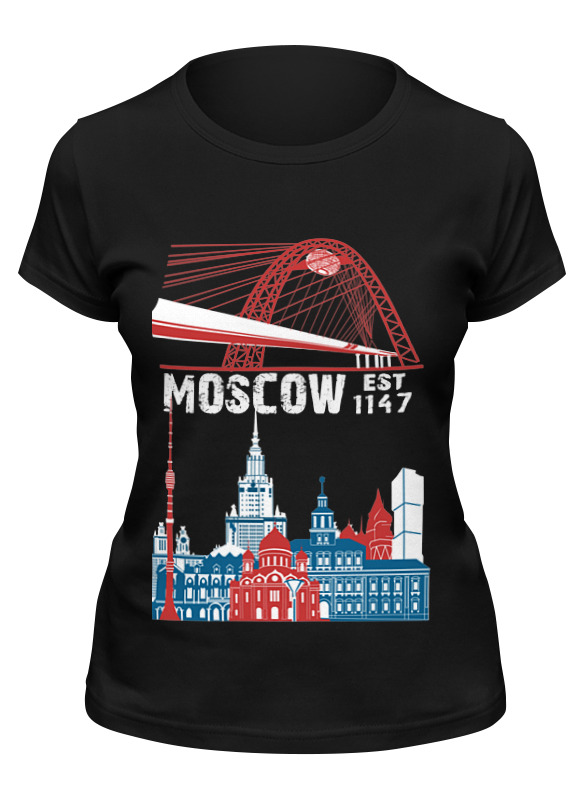 Printio Футболка классическая Moscow. established in 1147 printio футболка wearcraft premium moscow established in 1147
