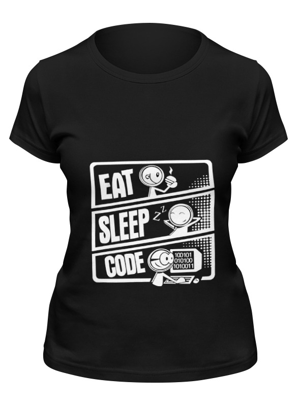 Printio Футболка классическая Eat, sleep, code printio футболка классическая футболка надо верить в возможность счастья
