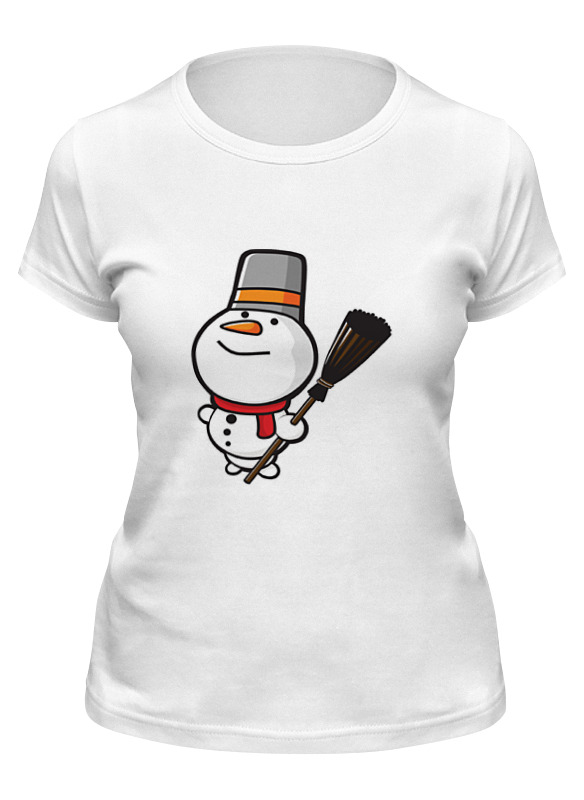 Printio Футболка классическая Снеговик с метлой детская футболка жираф в шарфе 104 белый