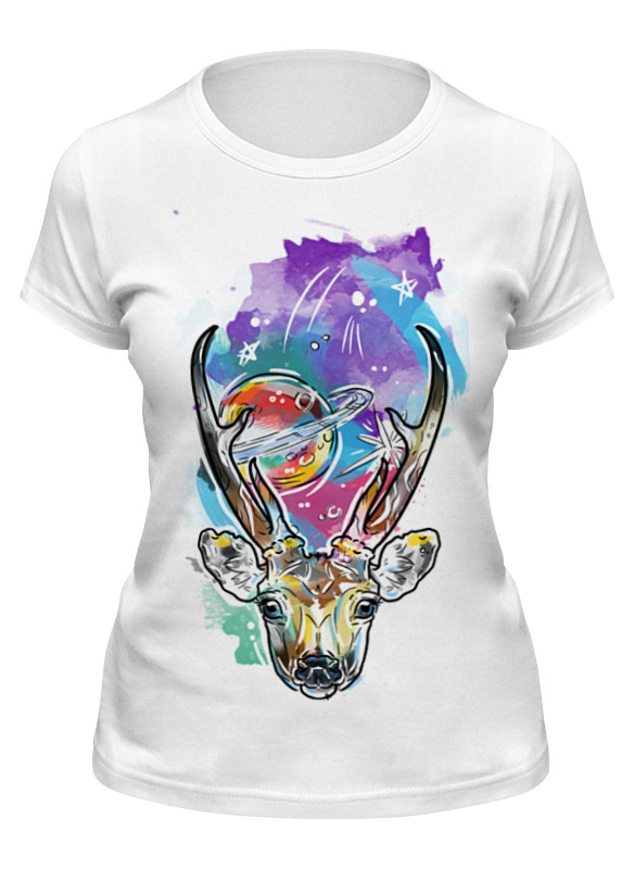 Printio Футболка классическая Олень и космос