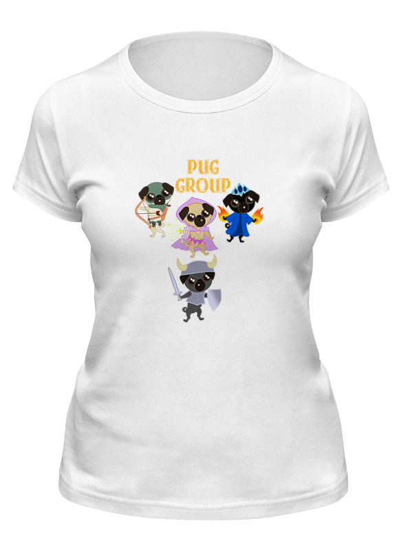 printio детская футболка классическая унисекс мопсы герои pug group Printio Футболка классическая Мопсы — герои. pug group.