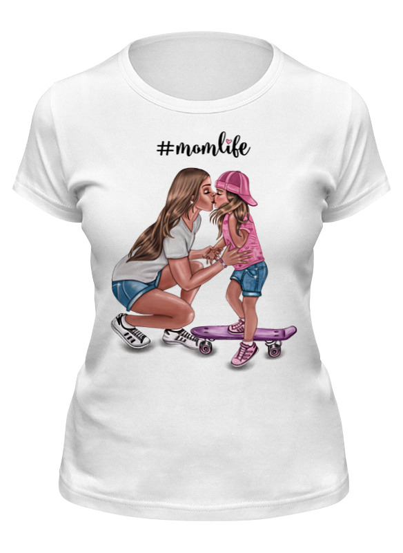 printio футболка классическая mom’s love 💕 мама блондинка и дочка Printio Футболка классическая Momlife💕