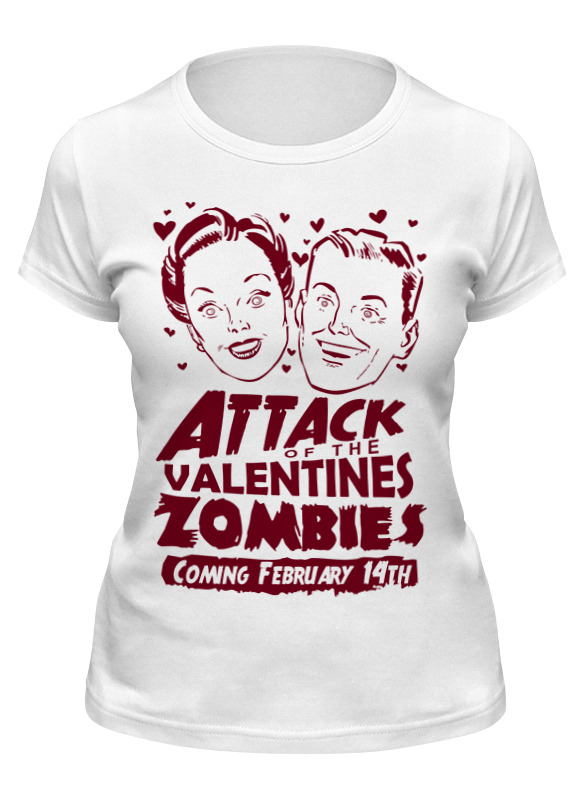 Printio Футболка классическая Attack of the valentine's zombies printio свитшот мужской с полной запечаткой attack of the valentine s zombies