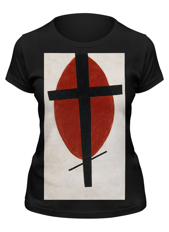 Printio Футболка классическая Супрематизм (черный крест на красном овале) printio футболка wearcraft premium супрематизм черный крест на красном овале