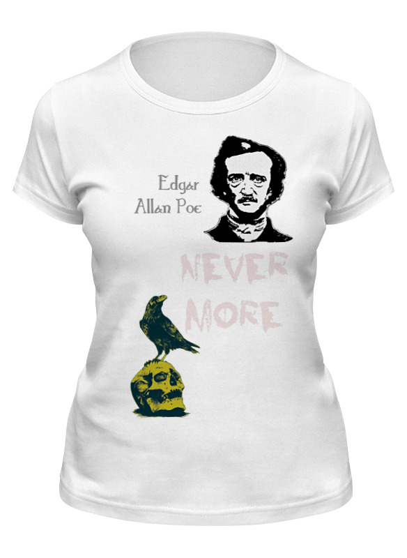 Printio Футболка классическая Эдгар по, «ворон» (edgar poe, the raven) printio футболка с полной запечаткой женская эдгар по ворон edgar poe the raven