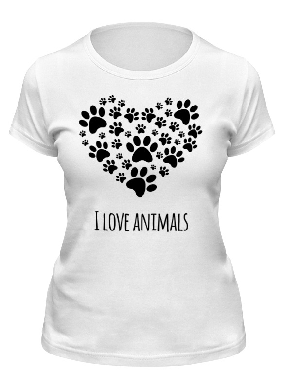 Printio Футболка классическая I love animals printio футболка классическая i feel love