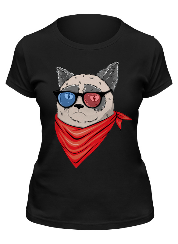 Printio Футболка классическая Сердитый котик в 3d printio футболка классическая grumpy cat