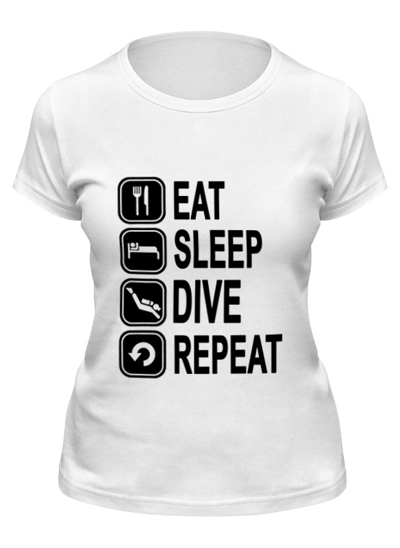 Printio Футболка классическая Eat sleep dive printio футболка классическая eat slep dive