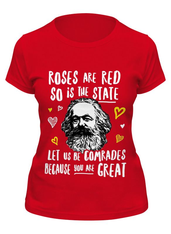 Printio Футболка классическая Розы красные, как наше государство. розы красные как наше государство 1134705 2xs красный