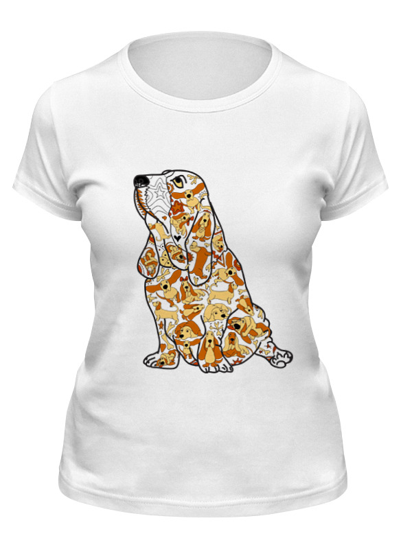 Printio Футболка классическая Смешная собака бассет printio футболка с полной запечаткой мужская смешная собака бассет
