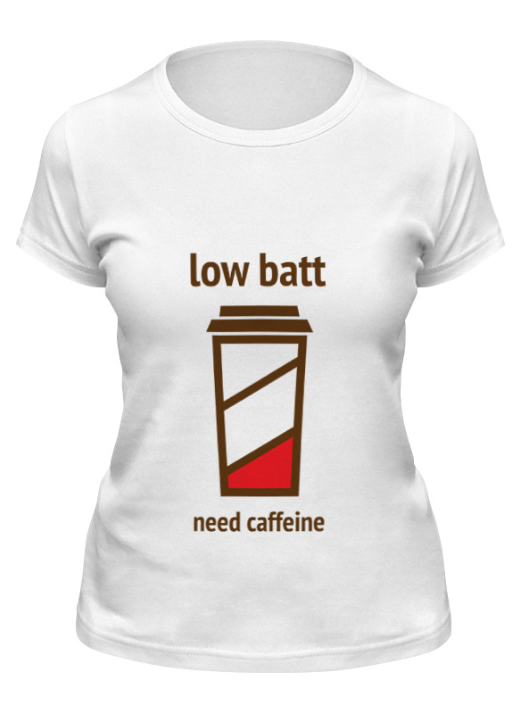 Printio Футболка классическая Low batt need caffeine printio футболка wearcraft premium low batt need caffeine