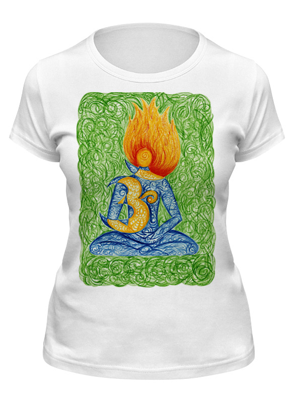 Printio Футболка классическая Йогин, медитирующий на ом (аум) printio футболка wearcraft premium медитация на ом аум