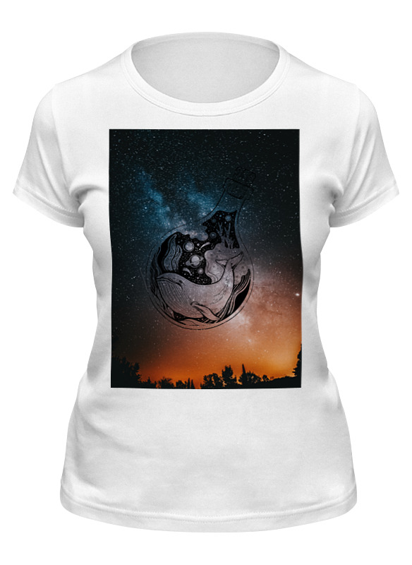 Printio Футболка классическая Космический кит мужская футболка абстрактная птичка s белый