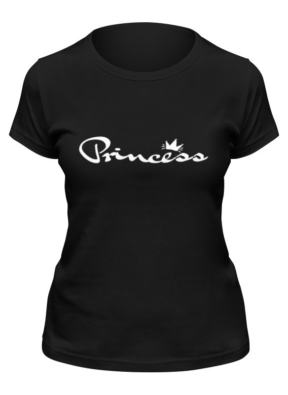 Printio Футболка классическая Princess on black printio детская футболка классическая унисекс маленькая принцесса надпись с короной