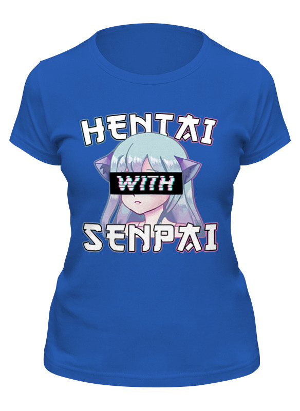 Printio Футболка классическая Hentai with senpai pvc action figure cosplay cat ears clothing accessories anime sexy girl chiyuru statue girl tabletop decoration in lovely cup