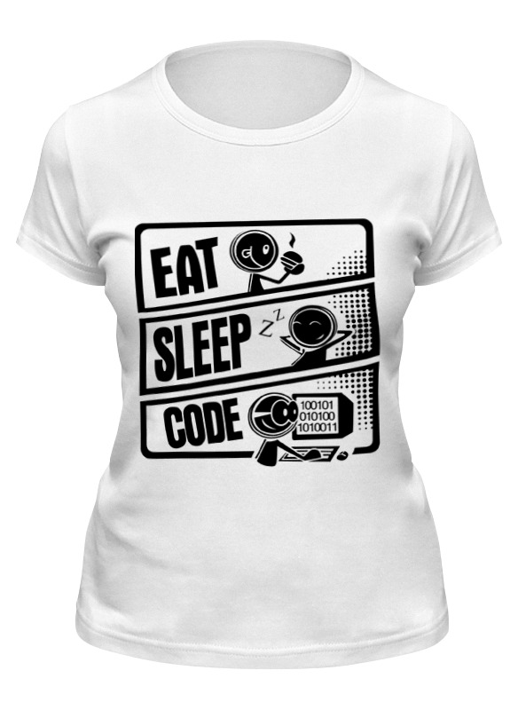 Printio Футболка классическая Eat, sleep, code printio детская футболка классическая унисекс eat sleep code