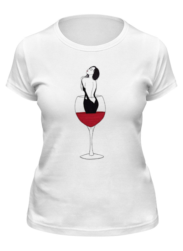 Printio Футболка классическая Футболка девушка в платье и вино printio футболка классическая футболка девушка в платье и вино