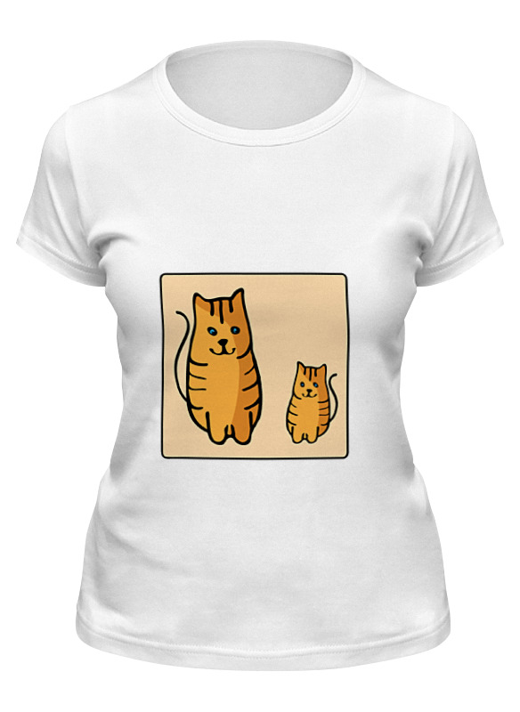 Printio Футболка классическая Два котика, смотрящие друг на друга printio футболка wearcraft premium slim fit два котика смотрящие друг на друга