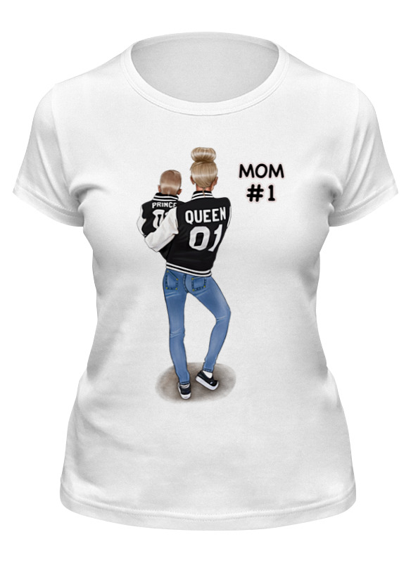 printio футболка классическая mom’s love 💕 мама блондинка и дочка Printio Футболка классическая Mom#1