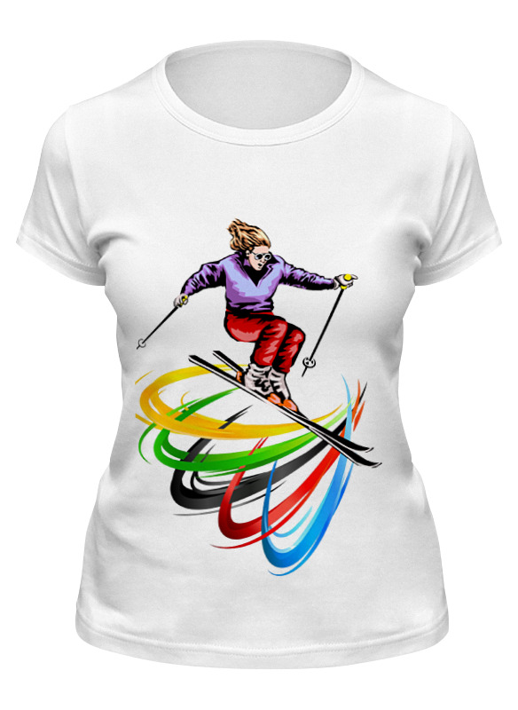 printio футболка классическая лыжница Printio Футболка классическая Лыжница
