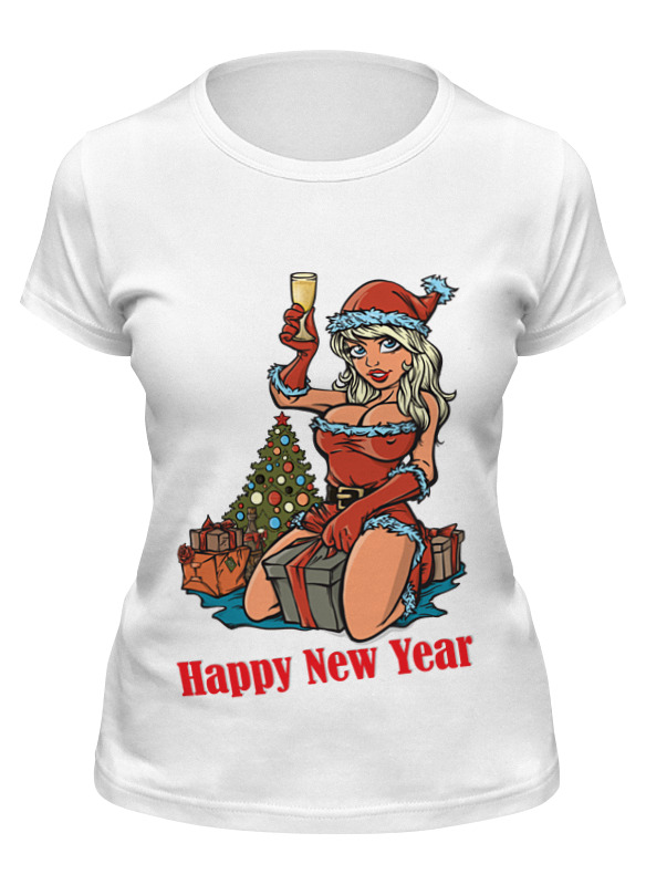 Printio Футболка классическая Снегурочка поздравляет с новым годом! printio футболка wearcraft premium снегурочка поздравляет с новым годом