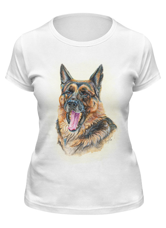 Printio Футболка классическая Зевающая овчарка